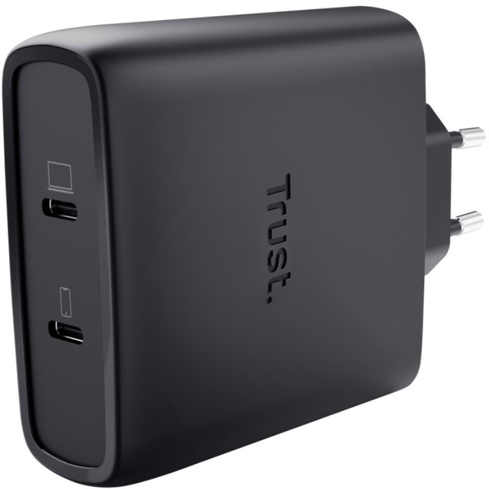 CARGADOR PARED/VIAJE 2xUSB-C 100W MAXO NEGRO TRUST